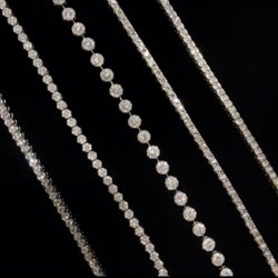 Various 10k & 14k White Gold Diamond Tennis Bracelets
