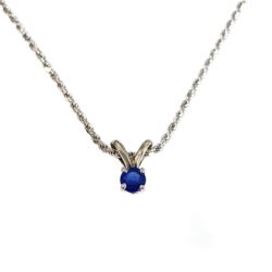 10k Gold & Gemstone Pendant Necklace
