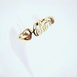 Custom Gold Name Ring
