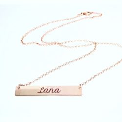 Laser Engraved Rose Gold Nameplate