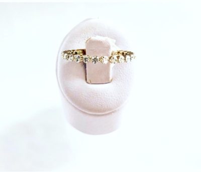 14k Gold Round Diamond Set Band - Image 2