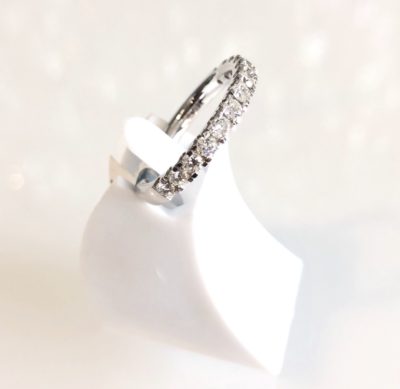 14k Gold Four Prong Diamond Band - Image 2