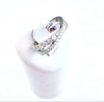 14k Custom Kris Kross Wedding Band - Image 3