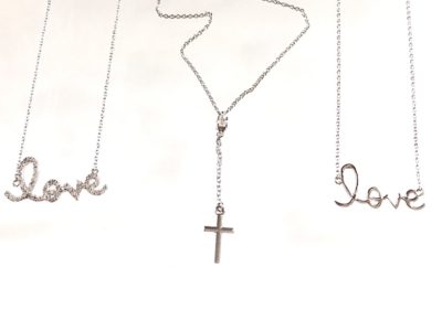 Various Sterling Silver & Cubic Zirconia Necklaces
