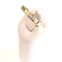 Custom 14k 3mm Yellow Gold & Diamond Bohemian Wedding Band