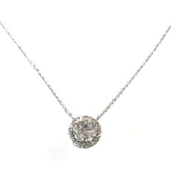 Custom 14k White Gold Diamond Necklace