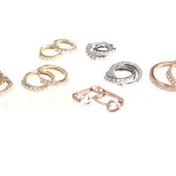 Various 10k Gold Huggies Style Hoops
