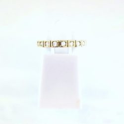 10k Gold Squared & Cubic Zirconia Stackable Ring