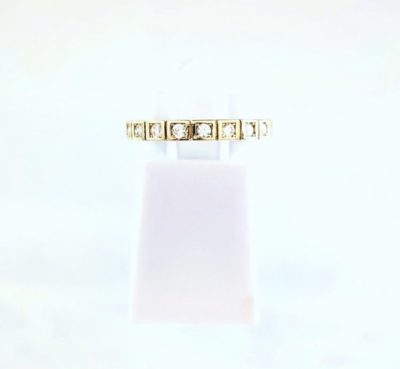 10k Gold Squared & Cubic Zirconia Stackable Ring