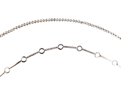 10k White Gold Detailed Tennis Bracelets