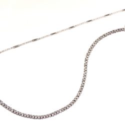 14k White Gold Tennis Bracelets