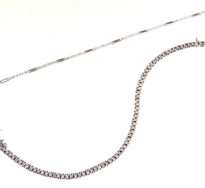 14k White Gold Tennis Bracelets