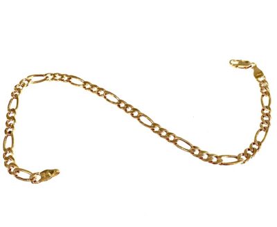 Yellow Gold Figaro Men's Bracelet