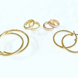 10k Flat Hoops & Micro Pavé Huggies