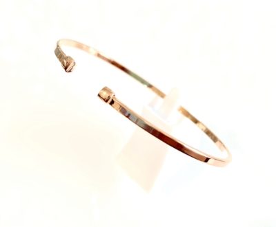 Sterling Silver & Rose Gold Dainty Cuff Bracelet - Image 2