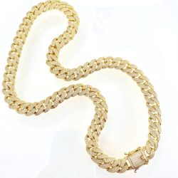 Sterling Silver Gold Filled 12mm Men's Chain