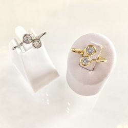Sterling Silver & Gold Plated Dainty Cubic Rings