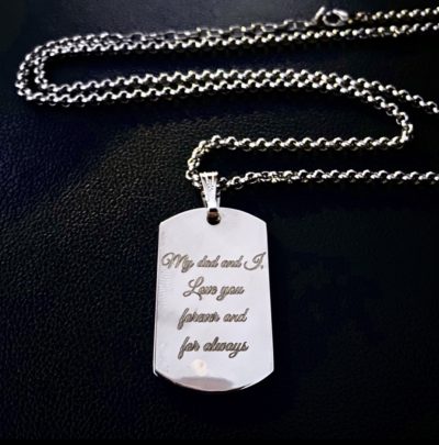 Stainless Steel Laser Engraved Dog Tag