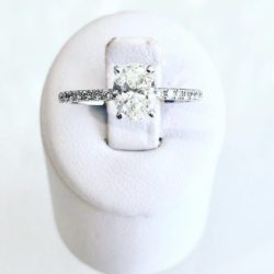 Custom 14k Gold Oval Centre Engagement Ring