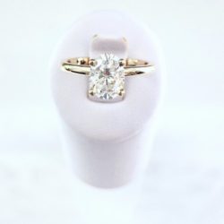 Custom 14k Diamond Scarf Engagement Ring