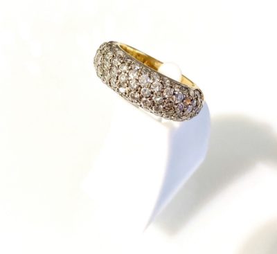 14k Yellow Gold Diamond Mico-Pavé  Cocktail Ring - Image 5