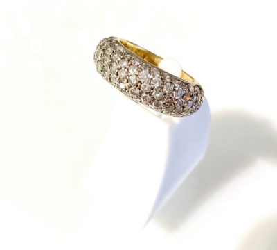 14k Yellow Gold Diamond Mico-Pavé  Cocktail Ring - Image 2