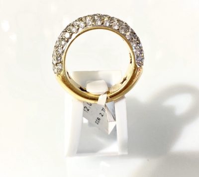 14k Yellow Gold Diamond Mico-Pavé  Cocktail Ring - Image 3