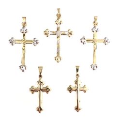 10k Gold & Two- Toned Various Orthodox Cross