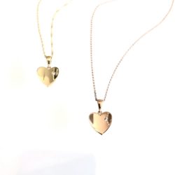 Yellow & Rose Gold Heart Necklace