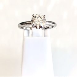 Custom 14k 2mm Rounded CVD Diamond Engagement Ring