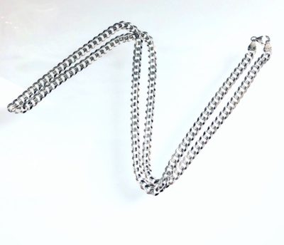 10k White Gold Curb Chain