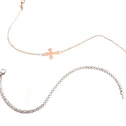10k Gold & Cubic Zirconia Bracelets