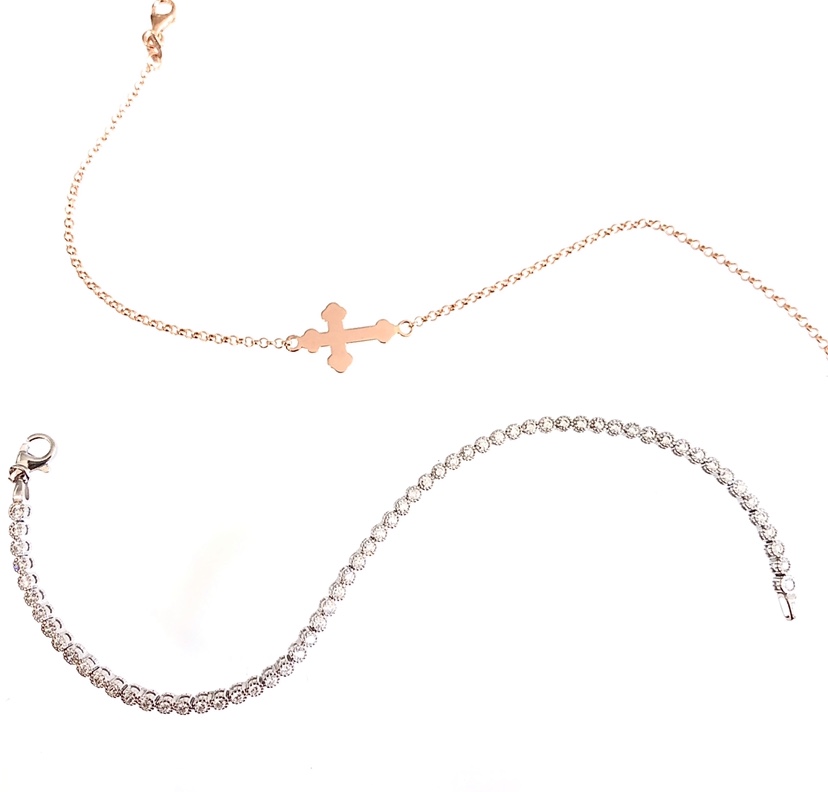 10k Gold & Cubic Zirconia Bracelets
