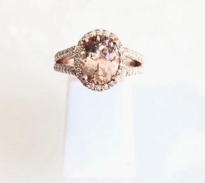 Custom 14k Rose Gold & Morganite Cocktail Ring