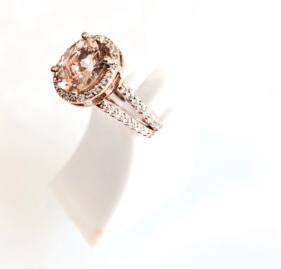 Custom 14k Rose Gold & Morganite Cocktail Ring - Image 3