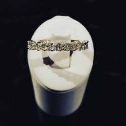 Custom 14k Gold Princess Cut Diamond Band