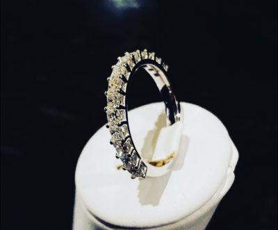 Custom 14k Gold Princess Cut Diamond Band - Image 3