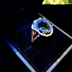 Custom 14k Gold Watermelon Tourmaline & Diamond Ring