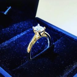 Custom 14k Radiant Cut Diamond Engagement Ring
