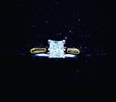 Custom 14k Radiant Cut Diamond Engagement Ring - Image 2