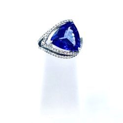 14k Gold Tanzanite & Diamond Cocktail Ring
