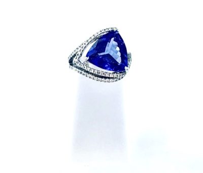 14k Gold Tanzanite & Diamond Cocktail Ring
