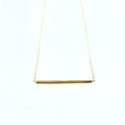 10k Gold Skinny Bar Necklace