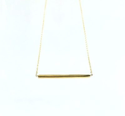 10k Gold Skinny Bar Necklace