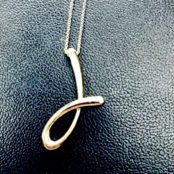 Custom 10k Solid Gold Script Initial Pendant