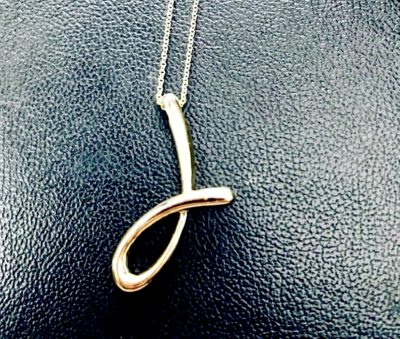 Custom 10k Solid Gold Script Initial Pendant