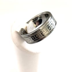Tungsten Greek Key Designed 8mm Band