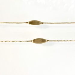 10k Gold Children's Oval ID Bracelets