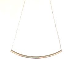Sterling Silver Rounded Bar Necklace