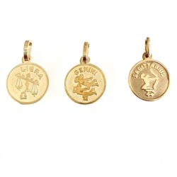 10k Gold Zodiac Signs Detailed Pendants